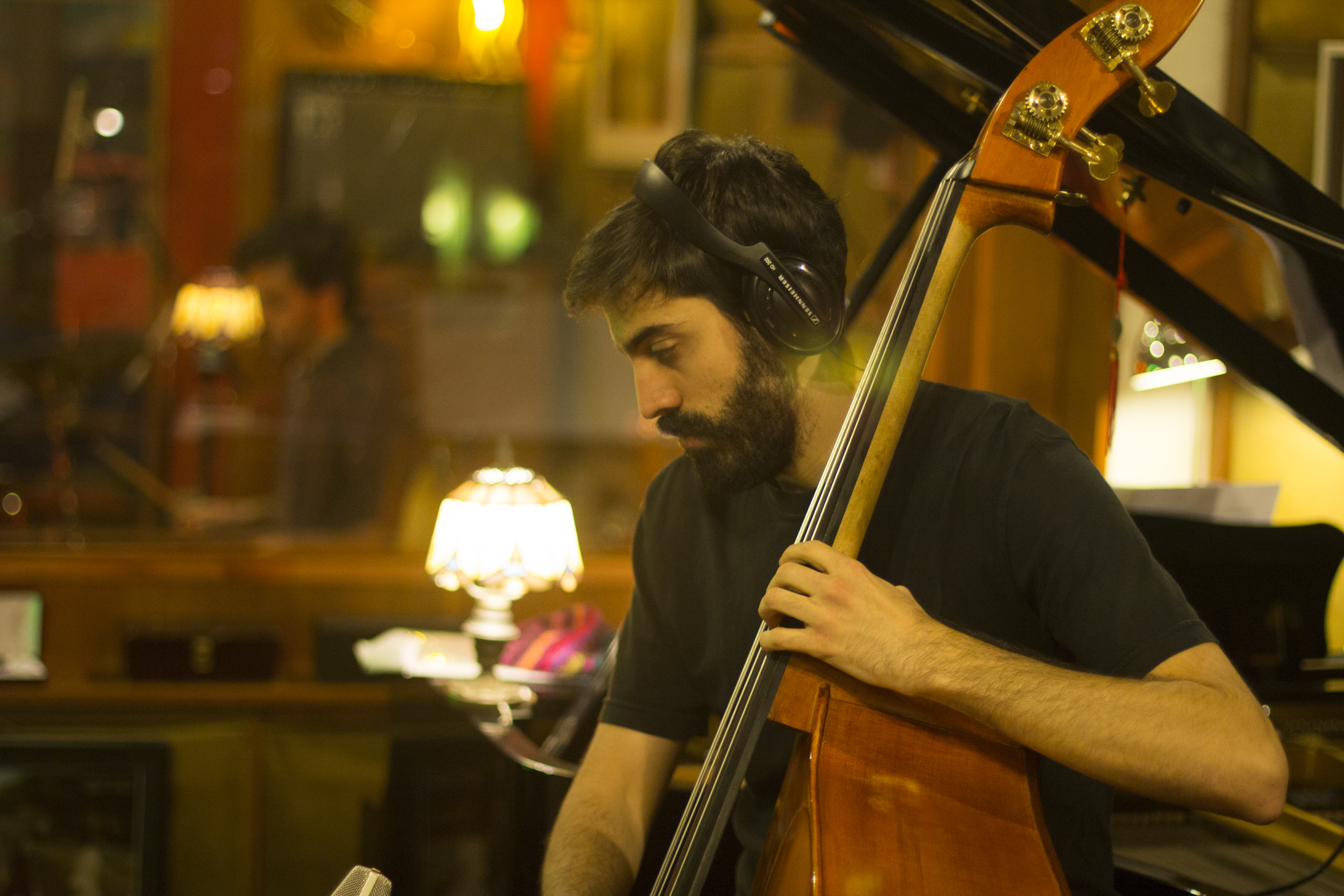 Recording at the studio